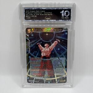 Son Goku A Gift from the Earth BT15-095 SR Foil Dragon Ball Super Graded 10 Gem